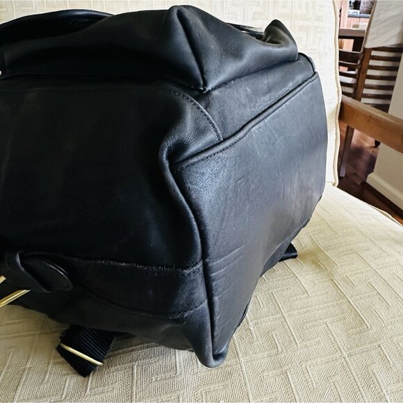 Coach Vintage C7B-0521 Large Backpack Black Glove-Tanned Cowhide Leather USA - Picture 7 of 15